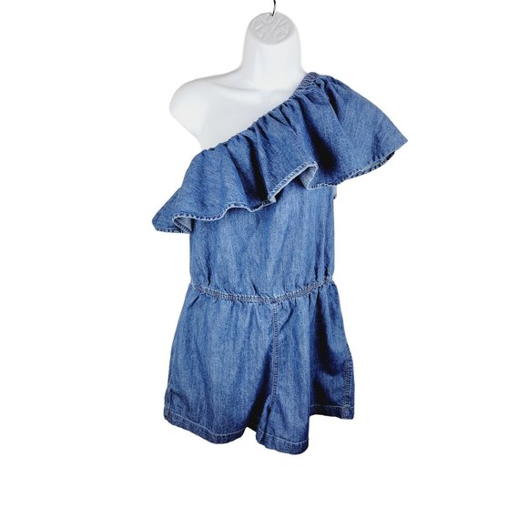 GAP denim romper ruffle small - Picture 2 of 6